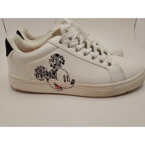 DISNEY Mickey Mouse Head Court Sneakers White SIZE 10